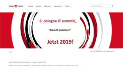 Desktop Screenshot of cologne-it-summit.de